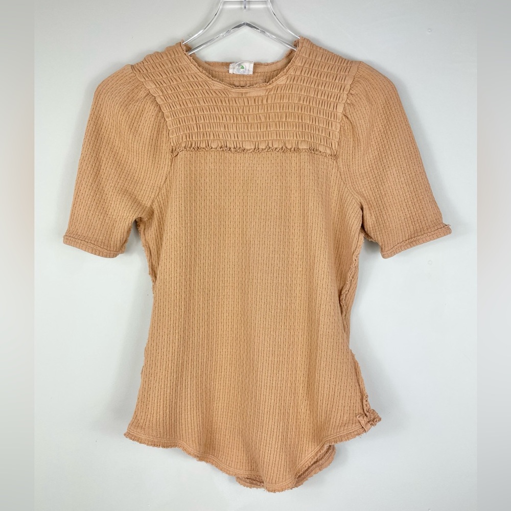 Free People Red Delicious Tan Tee